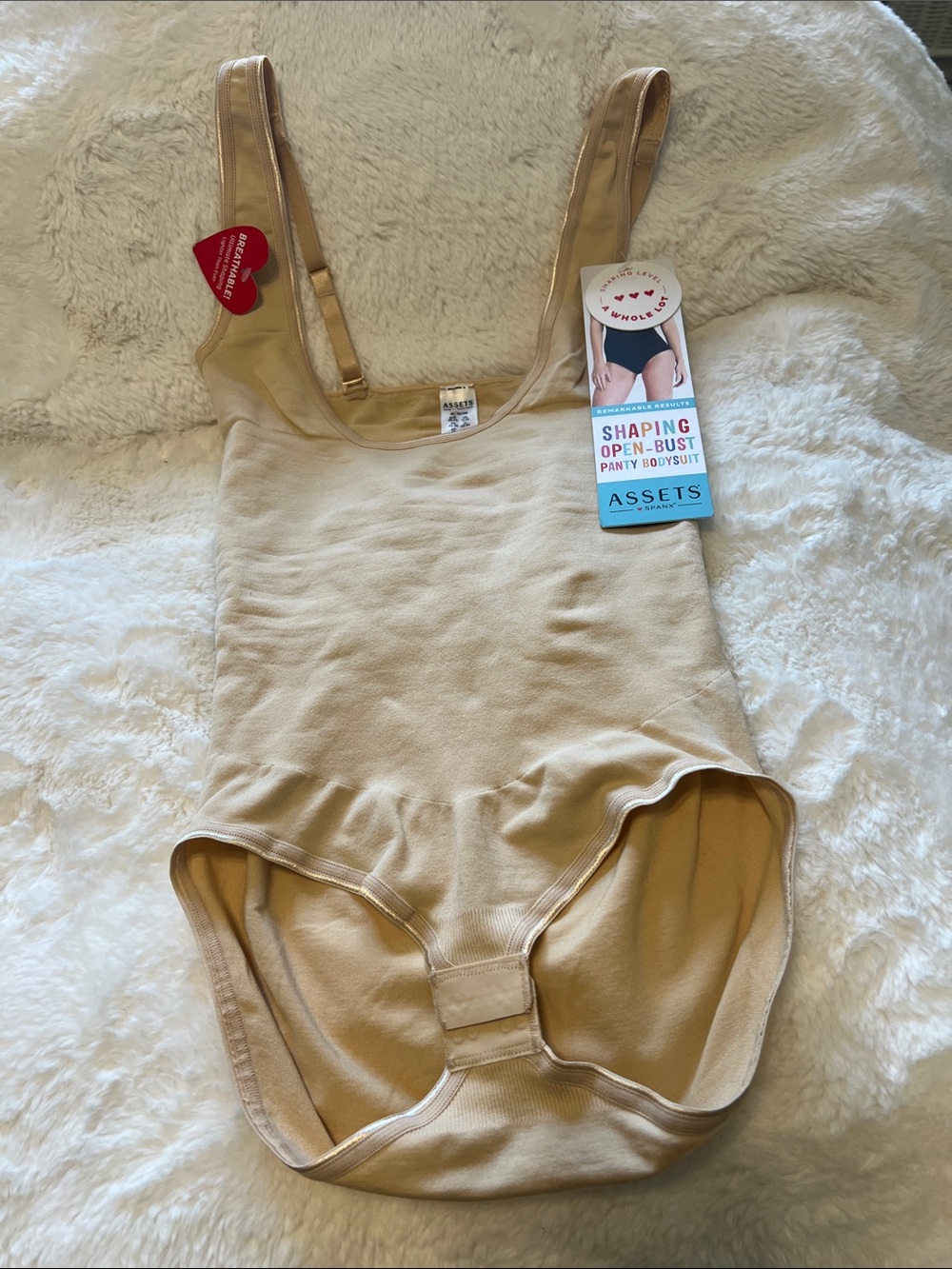 Assets By Spanx Nude Shaping Open-Bust Panty Bodysuit